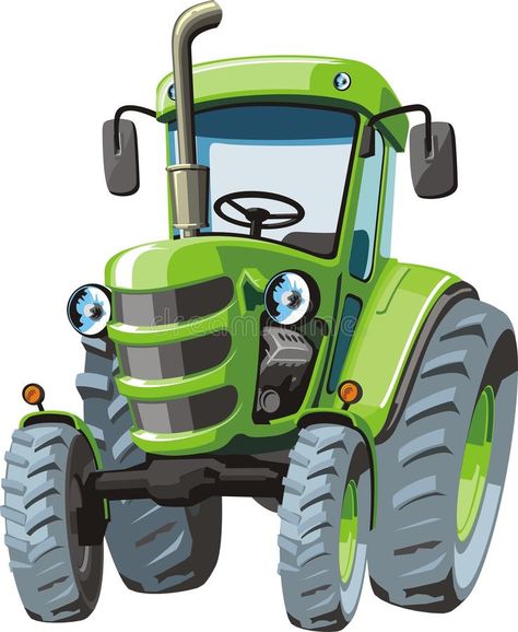 Cartoon Tractor, Tractor Clipart, Tractor Coloring Pages, Farm Cartoon, Cake Designs For Kids, Bride And Groom Silhouette, Tractor Tire, American Girl Doll Crafts, Clip Art Pictures