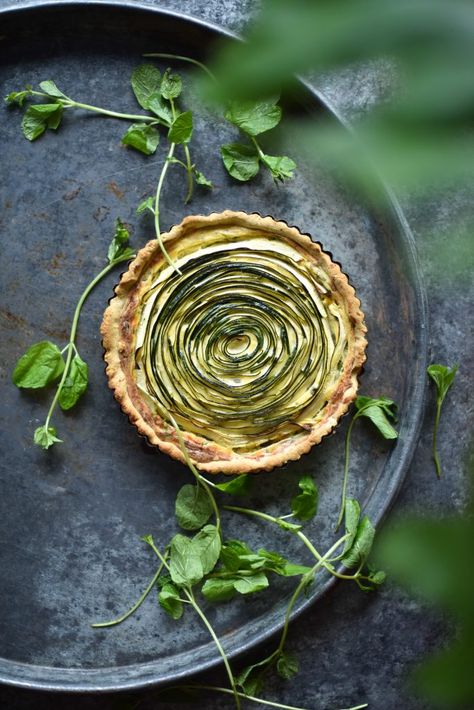 Grain free zucchini, ricotta and herb tart - Georgeats Zucchini Ricotta, Zucchini Tart, Fodmap Friendly Recipes, Vegan Ricotta, Tarts Crust, Savory Tart, Tart Recipe, Tart Recipes, Almond Recipes