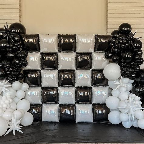 Rookie of the year ⚾️ We are here for all the first birthday themes we have done so far! Have you booked us for your little ones first… | Instagram Black And White Balloon Backdrop, Birthday Balloon Garland, Black And White Balloons, Party Balloons Diy, 30th Birthday Party Invitations, Rookie Of The Year, Birthday Themes For Boys, Balloon Arches, Birthday Party Theme Decorations