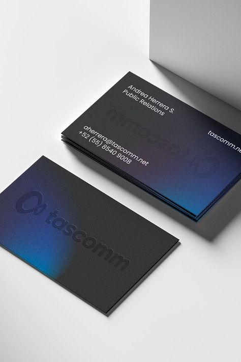 Embossed Black business cards Black Business Cards, Business Card Design Black, Buisness Cards, Business Cards Layout, Identity System, Black Business Card, Business Card Inspiration, Branding Resources, Visual Identity Design