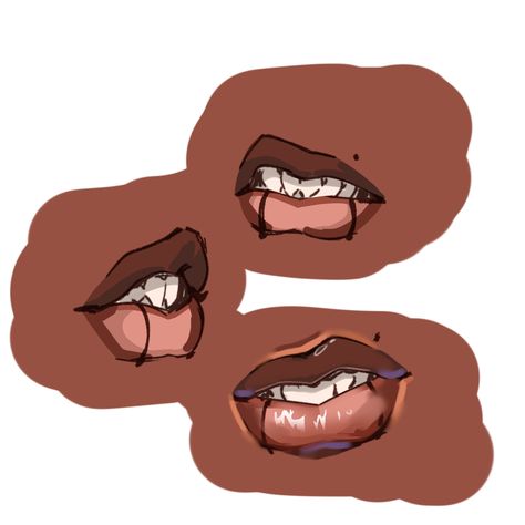 Pose Ideas Reference Photo, Mouth Shape Reference, Black Nose Drawing Reference, Shocked Mouth Reference, How To Draw Poc Lips, Lip Bite Reference, Black Lips Drawing Reference, Black Lips Drawing, Poc Drawings