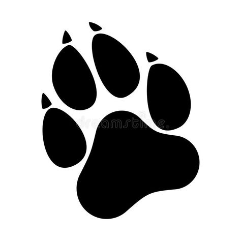 Dog Paw Print Tattoo Stencil, Dog Paw Print Drawing, Dog Paws Drawing, Dog Paw Outline, Cat Paw Line Art, Cartoon Paw Print, Cat Paw Art, Dog Paw Logo, Cat Paw Drawing