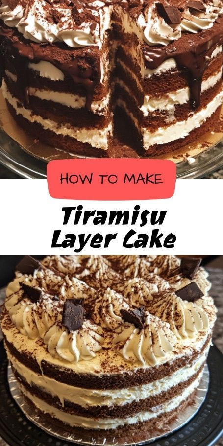 Elevate your dessert game with this delightful Tiramisu Layer Cake, combining coffee-soaked layers and creamy mascarpone filling. Perfect for special occasions or a sweet treat at home! Easy step-by-step guide and delectable flavors await you. #TiramisuCake #LayerCake #DessertRecipe #CoffeeLovers #ItalianDessert Gourmet Cakes Recipes, Espresso Ganache, How To Make Tiramisu, Tiramisu Cake Recipe, Mascarpone Filling, Dessert Cravings, White Chocolate Raspberry Cheesecake, Chocolate Tiramisu, Gourmet Cakes