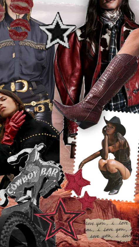 #myfirstshuffle #western #cowboy #vintage #aesthetics #fashion Punk Cowboy Aesthetic, Vintage Wild West Aesthetic, Cowboy Moodboard, Gay Cowboy Aesthetic, Cowboy Couture, Bachelorette Outfit Themes, Wild West Aesthetic, Outfit Themes, Cowboy Vintage