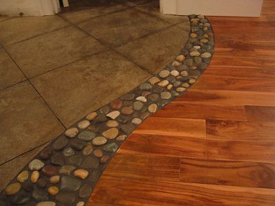 10 Great Ideas About Hardwood to Tile Transition – Easiklip Floors Wood Tile Floors, Tile Floors, Cool Ideas, Naha, Wood Tile, River Rock, My Dream Home, Wood Floors, Wristlets