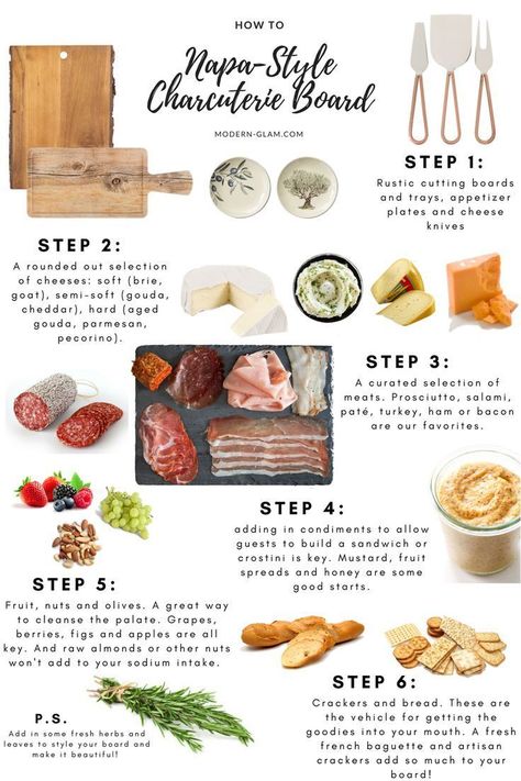 Easy step by step guide. How To Make a Charcuterie Board | Modern-Glam.com Cheese plate, meat board, Cheese Board. Entertaining. Meat and Cheese Spread. Easy Entertaining Ideas. What To Put Charcuterie On, Best Meats And Cheeses For Charcuterie, How To Style Charcuterie Board, Bachelorette Cheese Board, How Far In Advance Can You Make A Charcuterie Board, Charcuterie Meats List, Charcuterie Board Map, Charcuterie Shopping List, Charcuterie Board List