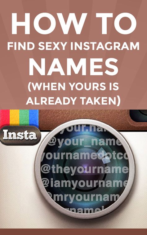 How to Find Sexy Instagram Names (when Yours is Already Taken) Cool Instagram Names, Good Instagram Names, Instagram Names, Social Media Expert, Cool Instagram, Marketing Tactics, Blog Planner, Instagram Handle, How To Find