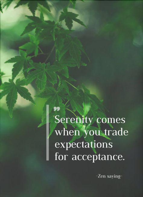 Serenity comes when you trade expectations for acceptance. - Zen saying) Zen Proverbs, Draw Wings, Serenity Quotes, Quitting Quotes, Buddha Quotes Life, Zen Philosophy, Short Meaningful Quotes, Zen Moments, Zen Quotes