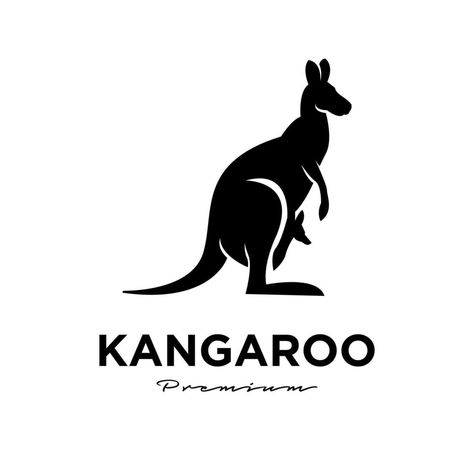 kangaroo wallaby logo vector icon premium illustration Kangaroo Logo Design, Kangaroo Craft, Kangaroo Drawing, Kangaroo Illustration, Premium Illustration, Kangaroo Art, Summer Australia, Kangaroo Logo, Pyrography Designs