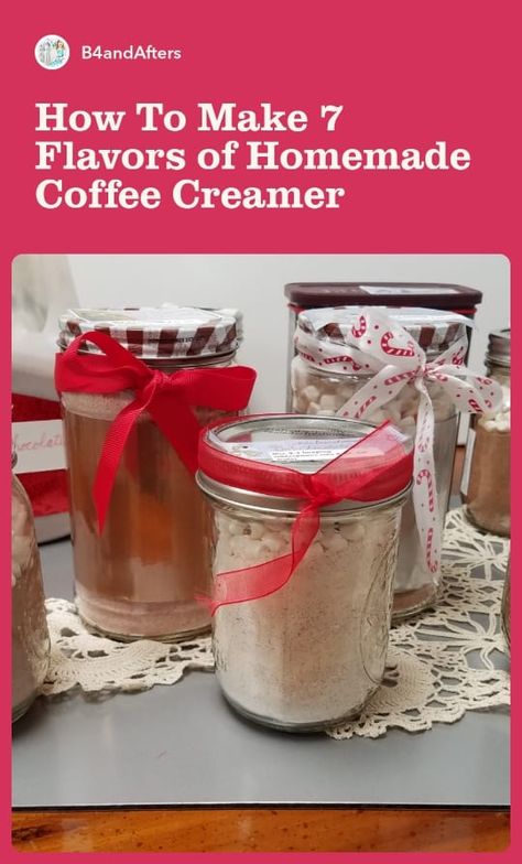 How to Make Easy DIY Coffee Creamer – B4 and Afters Powdered Coffee Creamer Recipe, Flavored Coffee Creamer Recipes, Coffee Creamer Recipes, Diy Hot Chocolate Mix, Homemade Coffee Creamer Recipe, Diy Coffee Creamer, Cinnamon Hot Chocolate, Peanut Butter Hot Chocolate, Powder Coffee Creamer