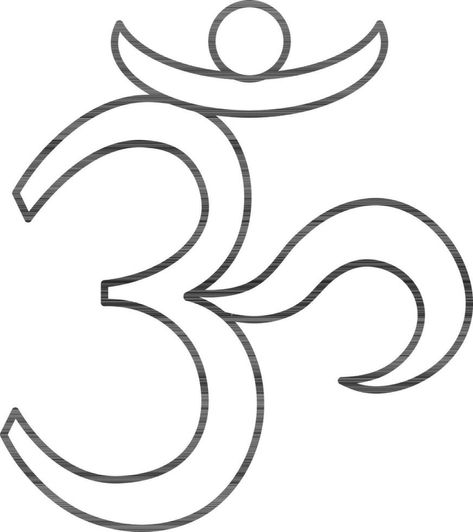 Aum Or Om Symbol In Black Line Art. Om Outline, Om Design Om Symbol Art, Om Art Om Symbol, Om Symbol, Vector Shapes, Line Art, Vector Free, Clip Art, Black