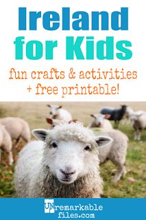 Learning about Ireland is fun and hands-on with these free crafts, ideas, and activities for kids! #Ireland #Irish #educational Ireland Facts, Irish Games, March Lessons, Ireland Culture, Ireland Country, Free Crafts, Irish Crafts, Country Studies, Irish Language