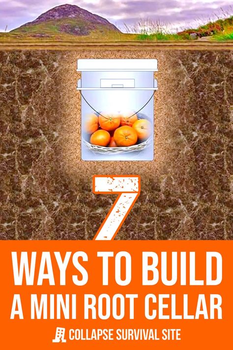 Looking for alternatives to refrigeration? Here are 7 ways to build a mini root cellar and preserve food without using electricity. Root Cellar Storage, Diy Food Storage, Poblano Soup, Best Survival Food, Survival Skills Emergency Preparedness, Preserve Food, Root Cellar, Survival Food, Root Vegetables