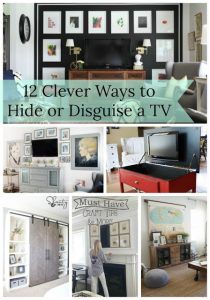 How to Disguise a TV Tv Concealment Ideas, Tv In Bedroom Ideas, Hide A Tv, English Cottage Bedroom, Raised Ranch Remodel, Raised Ranch, Vintage Shutters, Diy Project Ideas, Tv In Bathroom