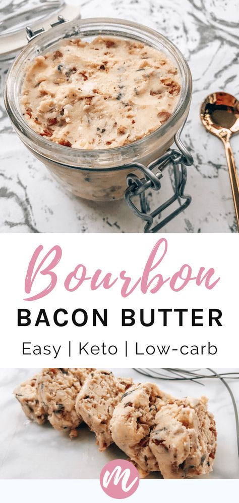 Flavored Butter Recipes, Butter Recipes Homemade, Bourbon Bacon, Compound Butter Recipe, Compound Butters, Bacon Butter, Infused Butter, Cauliflower Mash, Flavored Butter