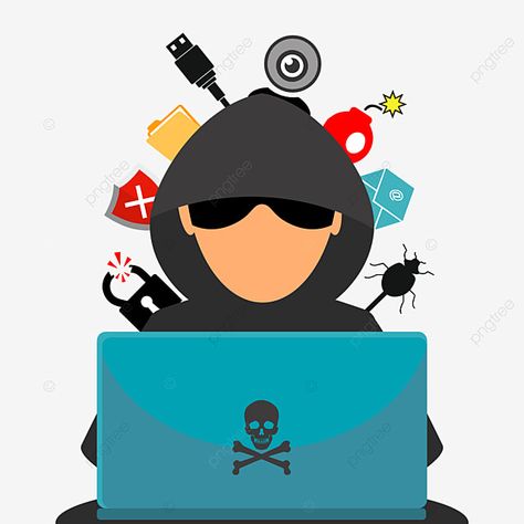 Computer Hacker, Cosmetics Banner, Internet Safety, Online Safety, Face Characters, Create Awareness, Flat Illustration, Web Banner, West Africa