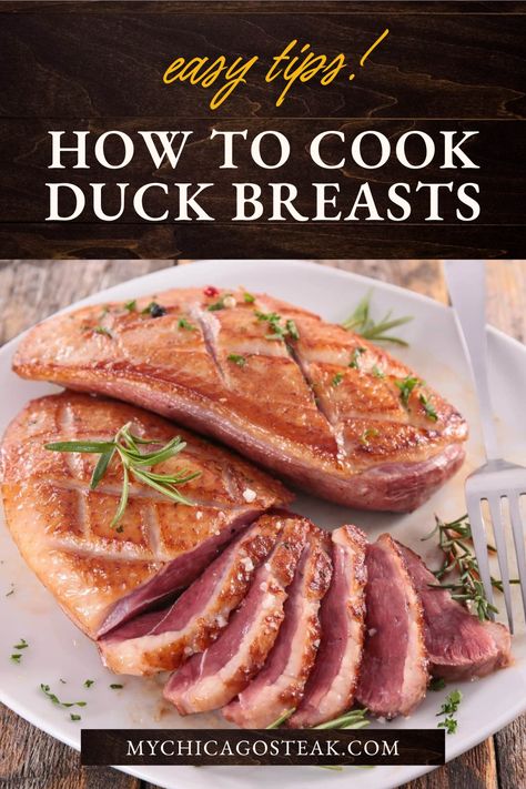 Duck breast is known for its rich, flavorful meat and crispy skin, making it a favorite for many. If you want to try something new in the kitchen, duck breast could be your next experimental venture. Despite it seeming like an intimidating piece of meat, it’s actually quite straightforward to cook once you know a few important techniques and tips. #DuckBreast #CookingTips #GourmetDinner #QuickRecipe #ChristmasRecipes #ChristmasDinner Slow Cooker Duck, How To Cook Duck, Roasted Duck Breast, Duck Breast Recipe, Impressive Dinner, Duck Breast, Wild Duck, Tasty Meat, Gourmet Dinner