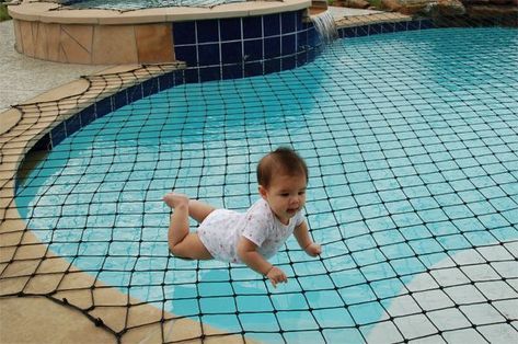 Pool Safety Net, Pool Safety Covers, Pool Nets, Swimming Pool Safety, Outdoor Play Areas, Pool Safety, Above Ground Swimming Pools, Kid Pool, Pool Maintenance