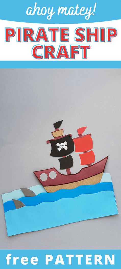 Pirate Crafts Preschool, Pirate Ship Craft, Pirate Craft, Family Blessings, Pirate Ship Art, Pirate Activities, Pirate Crafts, Boat Crafts, Preschool Art Projects