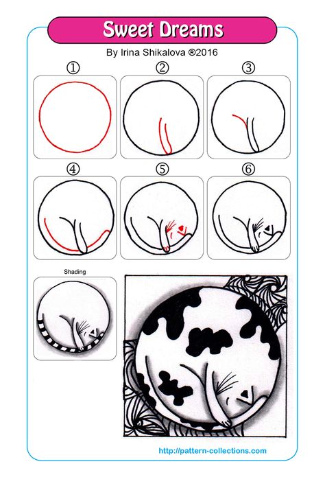 Zentangle Pens, Tangled Flower, Zentangle Animals, Zentangle Flowers, Pattern Sketch, Zen Doodle Patterns, Zentangle Tutorial, Tangle Pattern, Tangle Doodle