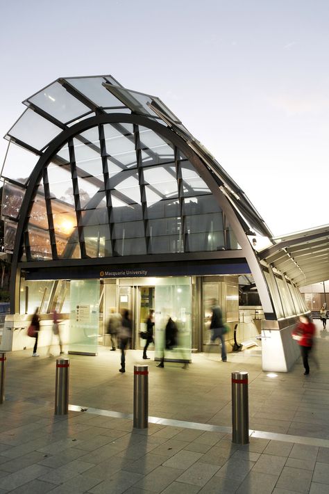 It's rush hour at the Macquarie Uni train station! #MacquarieUni #MacquarieUniversity #Train #TrainStation #RydeLocal #Commute #CityofRyde Train Station Entrance, Subway Design, Metro Train, Macquarie University, Entry Design, Sydney City, Subway Station, Landscape Architecture Design, University Life