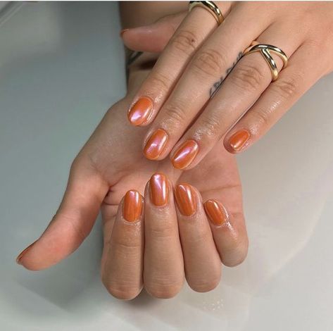 Fall Chrome Nails, Hailey Bieber Glazed Donut Nails, Nails By Skin Tone Range, January Nail Colors, You Are So Cute, Nails January, Glazed Donut Nails, January Nail, Donut Nails