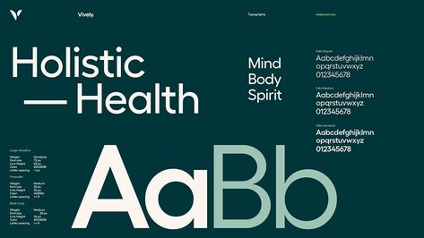 Vively — Visual Identity on Behance Medical Font, Brand Manual, Branding Illustration, Typography Branding, Visual Identity Design, Typography Layout, Brand Book, Letter V, Online Painting