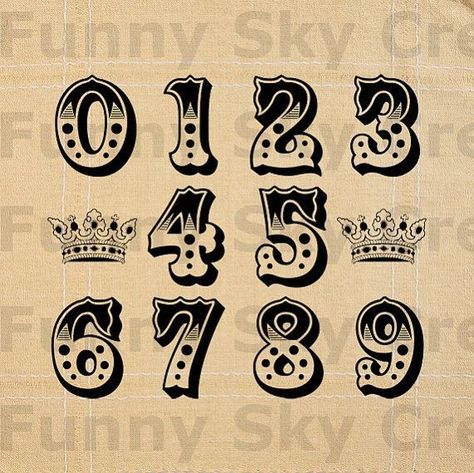 Circus Font, Number Tattoo Fonts, Numbers Tattoo, Letters Tattoo, Fonts Tattoo, Tattoo Number, Number Fonts, Tattoo Lettering Styles, Number Tattoo