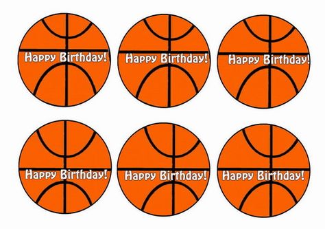 basketball-cupcake-toppers1-main Kid Party Games, Razorback Party, Basketball Birthday Ideas, Basketball Cupcakes, Basketball Birthday Cake, 5 Birthday Party, Kids Cake Ideas, Basketball Birthday Party, Cupcake Toppers Free