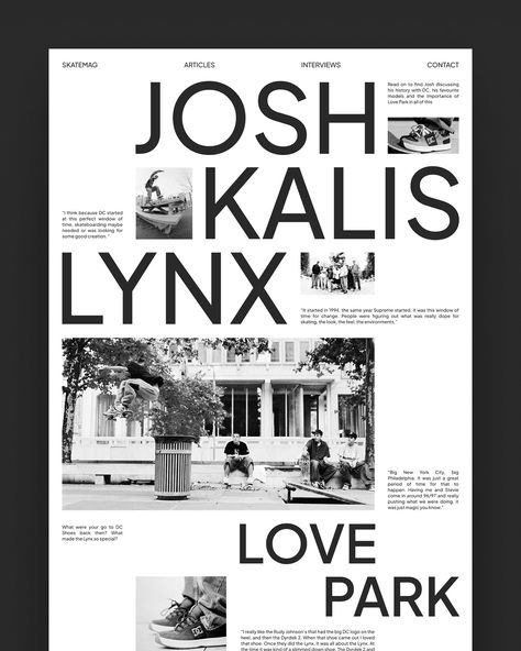 Josh Kalis Lynx on Behance Josh Kalis, Stevie Williams, Futuristic Typography, Strong Typography, Concept Web, Style Web, Zine Design, Love Park, Typography Layout