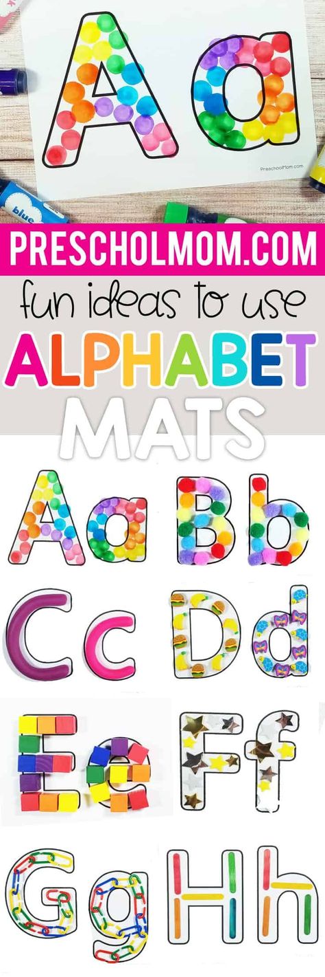 These free blank alphabet letter mats make look simple, but they are filled with possibility for your preschool classroom!  Blank ABC letters can be filled with a variety of different small motor manipulatives, making them a fantastic secret weapon to pull from of your Super Teacher Toolbox! These boredom busters are not only fun and engaging, but they build letter recognition and fine motor skills too! Classroom Libraries, Organized Teacher, Homeschooling Preschool, Teachers Toolbox, Homeschool Board, Super Teacher, Early Learning Activities, Curriculum Planning, Do A Dot