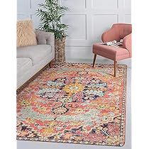 Soft Playroom, Boho Living Room Rug, Boho Living Room Rugs, Playroom Mats, Colorful Bedroom, Bohemian Nursery, Medallion Area Rug, Cozy Sofa, Hot Pink Floral