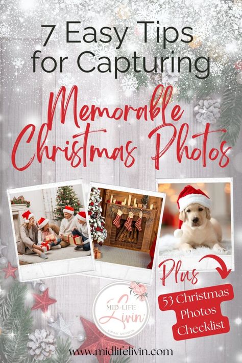 Gather 'round because we're about to talk about taking memorable Christmas photos for capturing the magic of Christmas with your camera or trusty iPhone. I've got seven down-home tips for you – nothing fancy, just good ol' advice to make your holiday photos truly unforgettable. Photo Checklist, Gather Round, Christmas Albums, The Magic Of Christmas, Magic Of Christmas, Christmas Memory, Christmas Photo, Anti Aging Skin Products, Holiday Photos