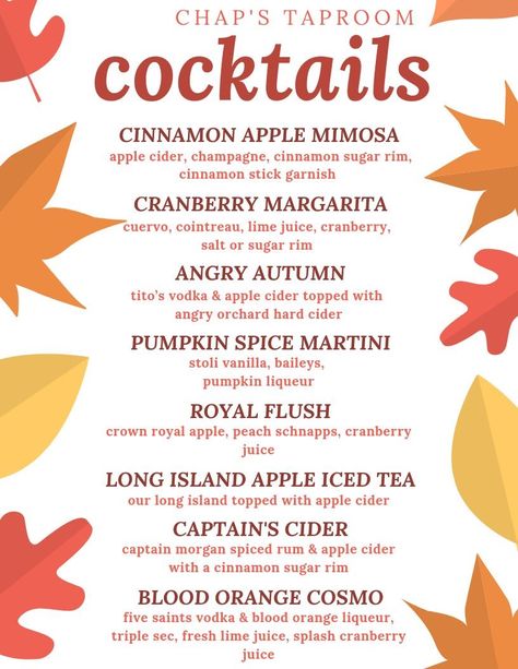 Wine Fall Drinks, Thanksgiving Drinks For Adults, Drink Specials For Bars Fall, Alcholic Drink For Thanksgiving, Adult Drinks For Thanksgiving, Fall Mimosas Recipe, Mimosa Recipe Fall, Fall Mimosa Ideas, Thanksgiving Inspired Cocktails