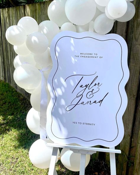 Yes to eternity 🤍 Welcome sign, bar sign and decal for Taylor and Jarrad • • �• #weddinginspiration #weddinginspo #weddingstationery #eventstationery #weddingmenu #barsign #weddinginvitations #weddinginvites #graphicdesign #weddingstyling #weddingplanning #wedding #weddingphotography #weddingdecal #weddingbar Engagement Welcome Sign, Bar Sign, Wedding Bar, Wedding Menu, Bar Signs, Engagement Party, Welcome Sign, Wedding Inspo, Wedding Styles