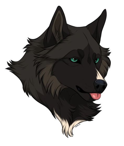 Black Wolf Fursona, Wolf Headshot Drawing, Stylized Wolf Drawing, Black Wolf Drawing, Wolf Pup Drawing, Dark Brown Wolf, Dog Oc Art, Wolf Oc Art, Black Wolf Art