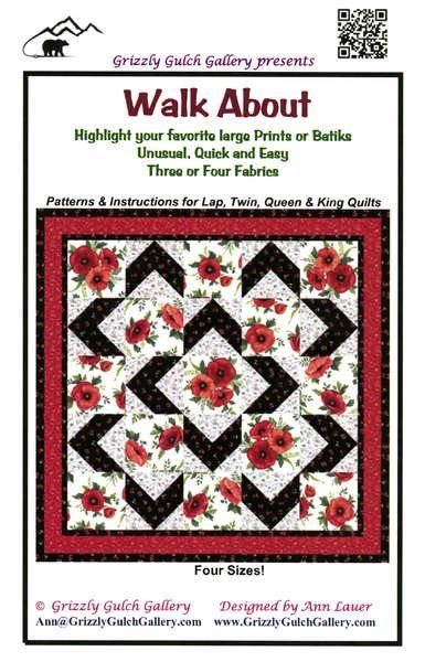 Walk About-Grizzly Gulch Gallery - GGGWA Walk About Quilt Pattern, Walk About Quilt, Missouri Quilt, Panel Quilt Patterns, Big Block Quilts, Missouri Star Quilt Company, Quilt Care, Cute Quilts, Patchwork Quilt Patterns