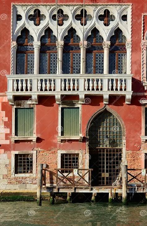 Details of Typical Venetian Gothic Architecture, Venice, Italy Stock Photo - Image of arched, architecture: 171009776 Grand Canal Venice, Architecture Unique, Grand Canal, Italy Photo, Gothic Architecture, Venice Italy, Historic Buildings, Unesco World Heritage Site, Unesco World Heritage