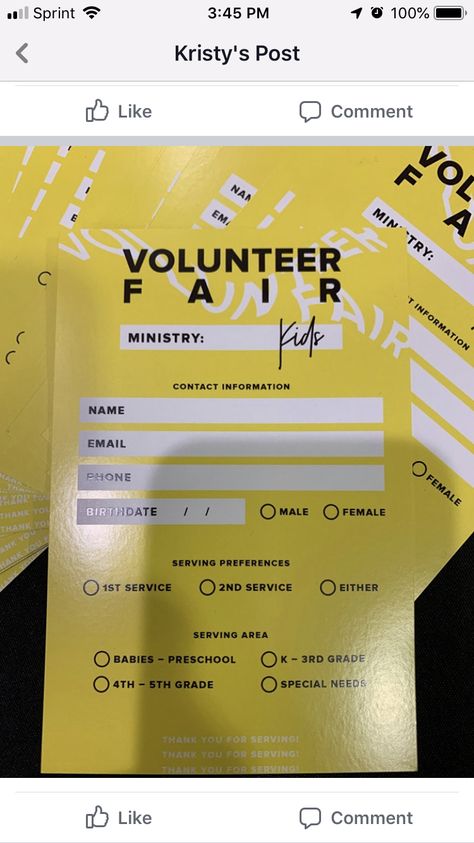 Church Volunteer Recruitment, Volunteer Wall, Volunteer Fair, Ministry Fair, Volunteer Badge, Church Brochures, Kids Church Decor, Church Volunteers, Church Branding