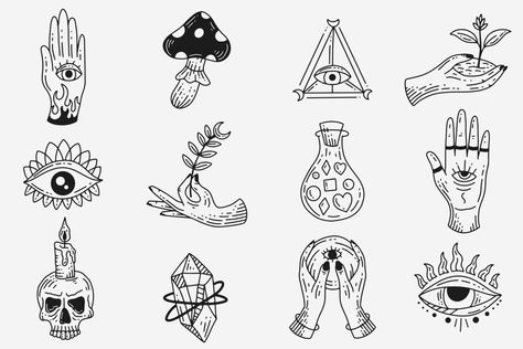 Set Collection Mystical Celestial Clipart Symbol space doodle Esoteric elements vintage illustration Celestial Doodles, Monoline Art, Space Doodles, Flash Sheets, Iconic Photos, Vector Photo, Alchemy, Vintage Illustration, Premium Vector