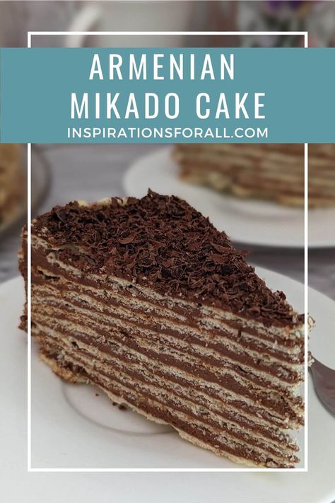 Mikado Cake, Armenian Dessert, Gluten Free Sponge Cake, Desserts Around The World, Caramel Buttercream, Chocolate Caramel, Bittersweet Chocolate, Sweet Chocolate, Sweet Cakes