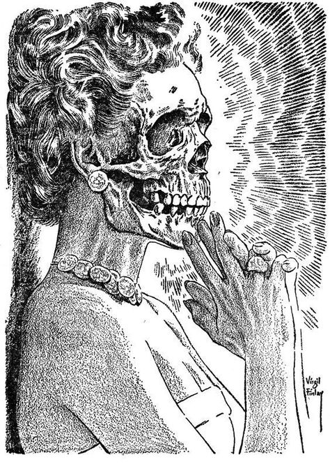 Virgil Finlay, Science Drawing, Pulp Art, Creepy Art, Black And White Illustration, Ex Libris, Pen Drawing, Horror Art, Dark Art