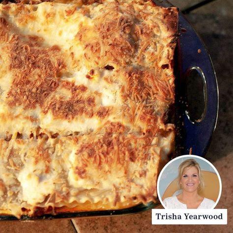 Trisha Yearwoods Cowboy Lasagna, Trisha Yearwood Cowboy Lasagna, Cowboy Lasagna Trisha Yearwood, Taste Of Home Lasagna Recipe, Tricia Yearwood Recipes, Cowboy Lasagna, Hamburger Casseroles, Trisha Yearwood Recipes, Taste Of Home Recipes