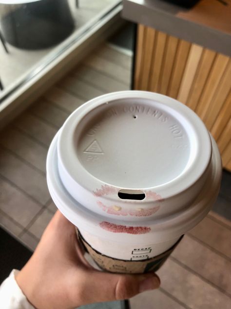 lipstick stains on coffee cup kisses Lipstick On Coffee Cup Aesthetic, Coffee Cup Lipstick Stain, Lipstick Stain On Coffee Cup, Cup With Lipstick Stain, Lipstick On Coffee Cup, Coffee Lipstick, Coffee Study, Weird Girl, Wanna Recreate