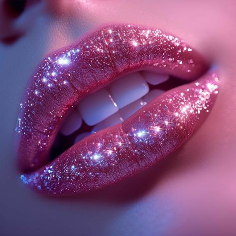 Pink Glitter Lipstick, Lip Art Makeup, Crystal Lips, Glitter Lip Gloss, Iphone Wallpaper Classy, Glitter Lips, Hot Lips, Druzy Quartz, Lip Art