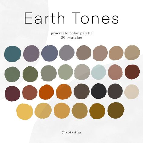 Earth Tones Color Palette 30 Handpicked Swatches for - Etsy Earth Tones Color Palette, Earth Colour Palette, Earth Tone Color Palette, Earth Tone Color, Earth Tone Colors, Earthy Color Palette, Color Picker, Earth Color, Rustic Colors