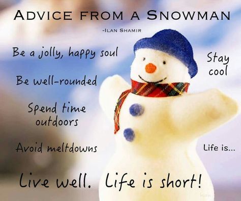 Advice from a snowman Winter Bulletin, Christmas Verses, Winter Bulletin Boards, Snow People, Snow Sculptures, Corny Jokes, Christmas Painting, New Year Images, Happy Soul