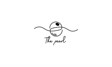 Pearl Tattoo Minimalist, Pearl Logo Design Ideas, Pearl Logo Design, Pearl Tattoo Ideas, The Pearl San Antonio, Pearl Sketch, Tattoo Pearl, Black Pearl Tattoo, Pearls Tattoo