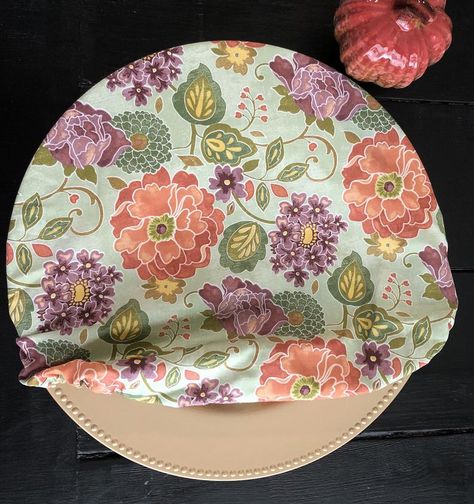 Charger Plate, Charger Plates, Plate Covers, Fall Flowers, Green Backgrounds, Shades Of Purple, Fabric Covered, Sewing Ideas, Fabric Crafts