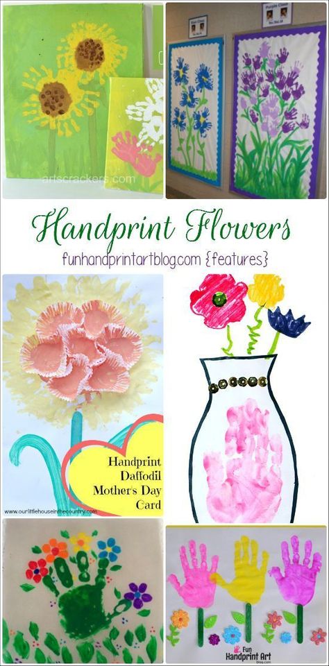 14 Flower Crafts made with little hands & feet #mothersday #kidscrafts #HandprintHolidays #flowers #grandparentsday Hand Print Flowers, Fingerprint Crafts, Footprint Crafts, Spring Craft, Spring Crafts For Kids, Footprint Art, Kid Art, Handprint Crafts, Crafty Kids